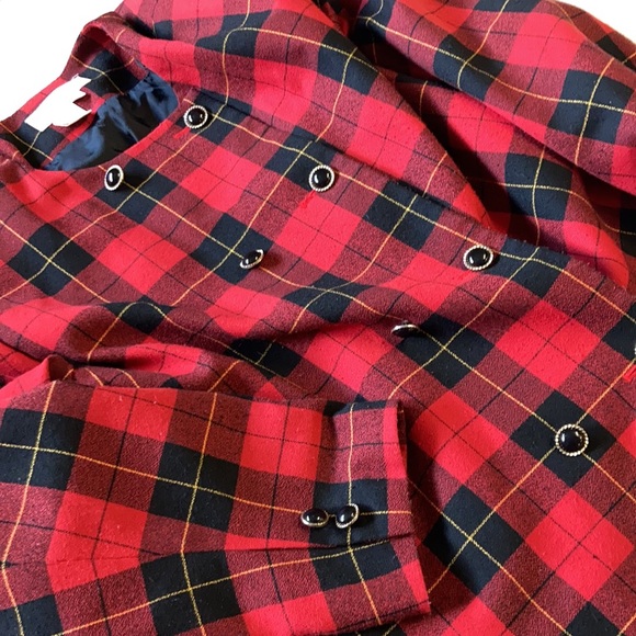 Vintage Maggie Barnes Red Plaid Jacket - Picture 7 of 8